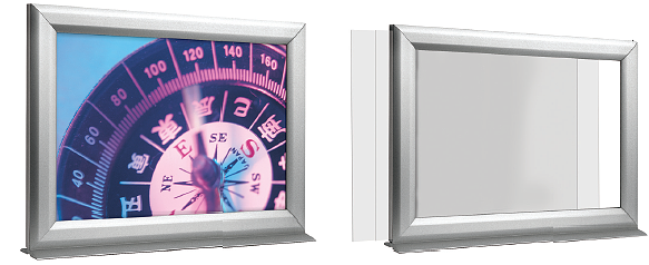 מסגרת פרסומית דו צדדית לשולחן