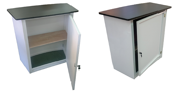 דלפק אלומיניום עם נעילה